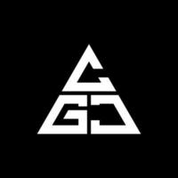 cgj driehoek brief logo ontwerp met driehoekige vorm. cgj driehoek logo ontwerp monogram. cgj driehoek vector logo sjabloon met rode kleur. cgj driehoekig logo eenvoudig, elegant en luxueus logo.