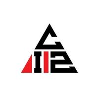 ciz driehoek brief logo ontwerp met driehoekige vorm. ciz driehoek logo ontwerp monogram. ciz driehoek vector logo sjabloon met rode kleur. ciz driehoekig logo eenvoudig, elegant en luxueus logo.