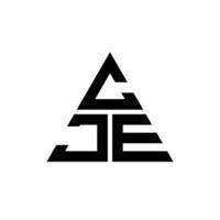 cje driehoek letter logo ontwerp met driehoekige vorm. cje driehoek logo ontwerp monogram. cje driehoek vector logo sjabloon met rode kleur. cje driehoekig logo eenvoudig, elegant en luxueus logo.