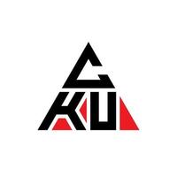 cku driehoek brief logo ontwerp met driehoekige vorm. cku driehoek logo ontwerp monogram. cku driehoek vector logo sjabloon met rode kleur. cku driehoekig logo eenvoudig, elegant en luxueus logo.