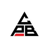 cpb driehoek brief logo ontwerp met driehoekige vorm. cpb driehoek logo ontwerp monogram. cpb driehoek vector logo sjabloon met rode kleur. cpb driehoekig logo eenvoudig, elegant en luxueus logo.