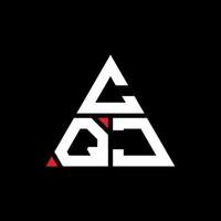 cqj driehoek brief logo ontwerp met driehoekige vorm. cqj driehoek logo ontwerp monogram. cqj driehoek vector logo sjabloon met rode kleur. cqj driehoekig logo eenvoudig, elegant en luxueus logo.