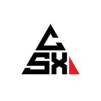 csx driehoek brief logo ontwerp met driehoekige vorm. csx driehoek logo ontwerp monogram. csx driehoek vector logo sjabloon met rode kleur. csx driehoekig logo eenvoudig, elegant en luxueus logo.