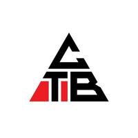 ctb driehoek brief logo ontwerp met driehoekige vorm. ctb driehoek logo ontwerp monogram. ctb driehoek vector logo sjabloon met rode kleur. ctb driehoekig logo eenvoudig, elegant en luxueus logo.