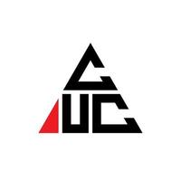 cuc driehoek brief logo ontwerp met driehoekige vorm. cuc driehoek logo ontwerp monogram. cuc driehoek vector logo sjabloon met rode kleur. cuc driehoekig logo eenvoudig, elegant en luxueus logo.