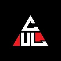 cul driehoek brief logo ontwerp met driehoekige vorm. cul driehoek logo ontwerp monogram. cul driehoek vector logo sjabloon met rode kleur. cul driehoekig logo eenvoudig, elegant en luxueus logo.