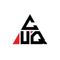 cuq driehoek brief logo ontwerp met driehoekige vorm. cuq driehoek logo ontwerp monogram. cuq driehoek vector logo sjabloon met rode kleur. cuq driehoekig logo eenvoudig, elegant en luxueus logo.