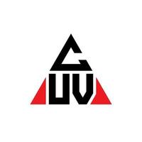 cuv driehoek brief logo ontwerp met driehoekige vorm. cuv driehoek logo ontwerp monogram. cuv driehoek vector logo sjabloon met rode kleur. cuv driehoekig logo eenvoudig, elegant en luxueus logo.