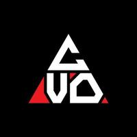 cvo driehoek brief logo ontwerp met driehoekige vorm. cvo driehoek logo ontwerp monogram. cvo driehoek vector logo sjabloon met rode kleur. cvo driehoekig logo eenvoudig, elegant en luxueus logo.