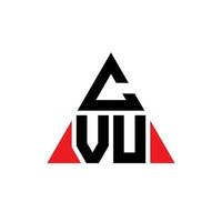 cvu driehoek brief logo ontwerp met driehoekige vorm. cvu driehoek logo ontwerp monogram. cvu driehoek vector logo sjabloon met rode kleur. cvu driehoekig logo eenvoudig, elegant en luxueus logo.