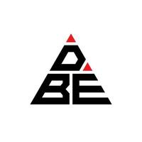 dbe driehoek brief logo ontwerp met driehoekige vorm. dbe driehoek logo ontwerp monogram. dbe driehoek vector logo sjabloon met rode kleur. dbe driehoekig logo eenvoudig, elegant en luxueus logo.