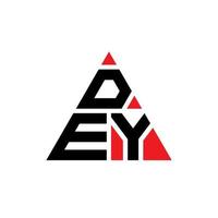 dey driehoek brief logo ontwerp met driehoekige vorm. dey driehoek logo ontwerp monogram. dey driehoek vector logo sjabloon met rode kleur. dey driehoekig logo eenvoudig, elegant en luxueus logo.