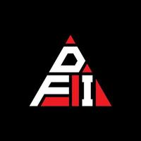 dfi driehoek brief logo ontwerp met driehoekige vorm. dfi driehoek logo ontwerp monogram. dfi driehoek vector logo sjabloon met rode kleur. dfi driehoekig logo eenvoudig, elegant en luxueus logo.