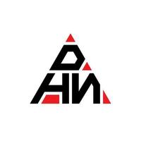 dhn driehoek brief logo ontwerp met driehoekige vorm. dhn driehoek logo ontwerp monogram. dhn driehoek vector logo sjabloon met rode kleur. dhn driehoekig logo eenvoudig, elegant en luxueus logo.