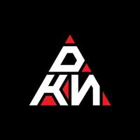 dkn driehoek brief logo ontwerp met driehoekige vorm. dkn driehoek logo ontwerp monogram. dkn driehoek vector logo sjabloon met rode kleur. dkn driehoekig logo eenvoudig, elegant en luxueus logo.