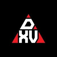 dxv driehoek brief logo ontwerp met driehoekige vorm. DXV driehoek logo ontwerp monogram. DXV driehoek vector logo sjabloon met rode kleur. dxv driehoekig logo eenvoudig, elegant en luxueus logo.
