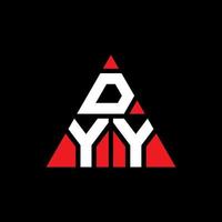 dyy driehoek brief logo ontwerp met driehoekige vorm. dyy driehoek logo ontwerp monogram. dyy driehoek vector logo sjabloon met rode kleur. dyy driehoekig logo eenvoudig, elegant en luxueus logo.