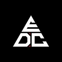 edc driehoek brief logo ontwerp met driehoekige vorm. edc driehoek logo ontwerp monogram. edc driehoek vector logo sjabloon met rode kleur. edc driehoekig logo eenvoudig, elegant en luxueus logo.