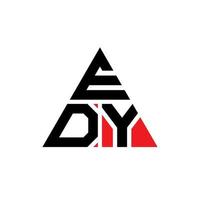 edy driehoek brief logo ontwerp met driehoekige vorm. edy driehoek logo ontwerp monogram. edy driehoek vector logo sjabloon met rode kleur. edy driehoekig logo eenvoudig, elegant en luxueus logo.