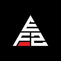 efz driehoek brief logo ontwerp met driehoekige vorm. efz driehoek logo ontwerp monogram. efz driehoek vector logo sjabloon met rode kleur. efz driehoekig logo eenvoudig, elegant en luxueus logo.