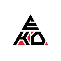 eko driehoek brief logo ontwerp met driehoekige vorm. eko driehoek logo ontwerp monogram. eko driehoek vector logo sjabloon met rode kleur. eko driehoekig logo eenvoudig, elegant en luxueus logo.