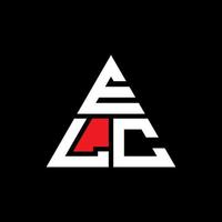 elc driehoek brief logo ontwerp met driehoekige vorm. elc driehoek logo ontwerp monogram. elc driehoek vector logo sjabloon met rode kleur. elc driehoekig logo eenvoudig, elegant en luxueus logo.