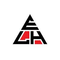 elh driehoek brief logo ontwerp met driehoekige vorm. elh driehoek logo ontwerp monogram. elh driehoek vector logo sjabloon met rode kleur. elh driehoekig logo eenvoudig, elegant en luxueus logo.