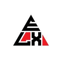 elx driehoek brief logo ontwerp met driehoekige vorm. elx driehoek logo ontwerp monogram. elx driehoek vector logo sjabloon met rode kleur. elx driehoekig logo eenvoudig, elegant en luxueus logo.