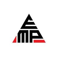 emp driehoek brief logo ontwerp met driehoekige vorm. emp driehoek logo ontwerp monogram. emp driehoek vector logo sjabloon met rode kleur. emp driehoekig logo eenvoudig, elegant en luxueus logo.
