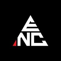 enc driehoek brief logo ontwerp met driehoekige vorm. enc driehoek logo ontwerp monogram. enc driehoek vector logo sjabloon met rode kleur. enc driehoekig logo eenvoudig, elegant en luxueus logo.