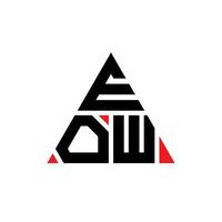 eow driehoek brief logo ontwerp met driehoekige vorm. eow driehoek logo ontwerp monogram. eow driehoek vector logo sjabloon met rode kleur. eow driehoekig logo eenvoudig, elegant en luxueus logo.