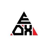 eox driehoek letter logo ontwerp met driehoekige vorm. eox driehoek logo ontwerp monogram. eox driehoek vector logo sjabloon met rode kleur. eox driehoekig logo eenvoudig, elegant en luxueus logo.