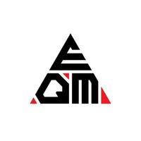 eqm driehoek brief logo ontwerp met driehoekige vorm. eqm driehoek logo ontwerp monogram. eqm driehoek vector logo sjabloon met rode kleur. eqm driehoekig logo eenvoudig, elegant en luxueus logo.