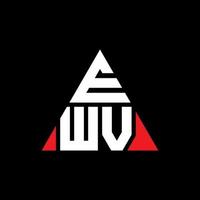 ewv driehoek brief logo ontwerp met driehoekige vorm. ewv driehoek logo ontwerp monogram. ewv driehoek vector logo sjabloon met rode kleur. ewv driehoekig logo eenvoudig, elegant en luxueus logo.