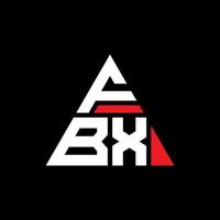 fbx driehoek brief logo ontwerp met driehoekige vorm. fbx driehoek logo ontwerp monogram. fbx driehoek vector logo sjabloon met rode kleur. fbx driehoekig logo eenvoudig, elegant en luxueus logo.