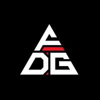 fdg driehoek brief logo ontwerp met driehoekige vorm. fdg driehoek logo ontwerp monogram. fdg driehoek vector logo sjabloon met rode kleur. fdg driehoekig logo eenvoudig, elegant en luxueus logo.