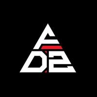fdz driehoek brief logo ontwerp met driehoekige vorm. fdz driehoek logo ontwerp monogram. fdz driehoek vector logo sjabloon met rode kleur. fdz driehoekig logo eenvoudig, elegant en luxueus logo.