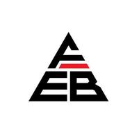 februari driehoek brief logo ontwerp met driehoekige vorm. februari driehoek logo ontwerp monogram. februari driehoek vector logo sjabloon met rode kleur. feb driehoekig logo eenvoudig, elegant en luxueus logo.