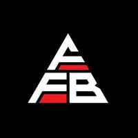 ffb driehoek brief logo ontwerp met driehoekige vorm. ffb driehoek logo ontwerp monogram. ffb driehoek vector logo sjabloon met rode kleur. ffb driehoekig logo eenvoudig, elegant en luxueus logo.