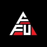 ffu driehoek brief logo ontwerp met driehoekige vorm. ffu driehoek logo ontwerp monogram. ffu driehoek vector logo sjabloon met rode kleur. ffu driehoekig logo eenvoudig, elegant en luxueus logo.