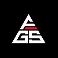fgs driehoek brief logo ontwerp met driehoekige vorm. fgs driehoek logo ontwerp monogram. fgs driehoek vector logo sjabloon met rode kleur. fgs driehoekig logo eenvoudig, elegant en luxueus logo.