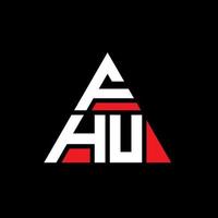 fhu driehoek brief logo ontwerp met driehoekige vorm. fhu driehoek logo ontwerp monogram. fhu driehoek vector logo sjabloon met rode kleur. fhu driehoekig logo eenvoudig, elegant en luxueus logo.