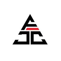 fjc driehoek brief logo ontwerp met driehoekige vorm. fjc driehoek logo ontwerp monogram. fjc driehoek vector logo sjabloon met rode kleur. fjc driehoekig logo eenvoudig, elegant en luxueus logo.