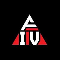 fiv driehoek brief logo ontwerp met driehoekige vorm. fiv driehoek logo ontwerp monogram. fiv driehoek vector logo sjabloon met rode kleur. fiv driehoekig logo eenvoudig, elegant en luxueus logo.
