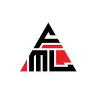 fml driehoek brief logo ontwerp met driehoekige vorm. fml driehoek logo ontwerp monogram. fml driehoek vector logo sjabloon met rode kleur. fml driehoekig logo eenvoudig, elegant en luxueus logo.