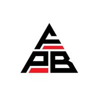 fpb driehoek brief logo ontwerp met driehoekige vorm. fpb driehoek logo ontwerp monogram. fpb driehoek vector logo sjabloon met rode kleur. fpb driehoekig logo eenvoudig, elegant en luxueus logo.