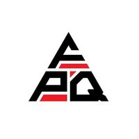 fpq driehoek brief logo ontwerp met driehoekige vorm. fpq driehoek logo ontwerp monogram. fpq driehoek vector logo sjabloon met rode kleur. fpq driehoekig logo eenvoudig, elegant en luxueus logo.