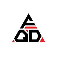 fqd driehoek brief logo ontwerp met driehoekige vorm. fqd driehoek logo ontwerp monogram. fqd driehoek vector logo sjabloon met rode kleur. fqd driehoekig logo eenvoudig, elegant en luxueus logo.