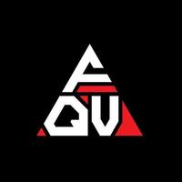 fqv driehoek brief logo ontwerp met driehoekige vorm. fqv driehoek logo ontwerp monogram. fqv driehoek vector logo sjabloon met rode kleur. fqv driehoekig logo eenvoudig, elegant en luxueus logo.