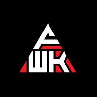 fwk driehoek brief logo ontwerp met driehoekige vorm. fwk driehoek logo ontwerp monogram. fwk driehoek vector logo sjabloon met rode kleur. fwk driehoekig logo eenvoudig, elegant en luxueus logo.